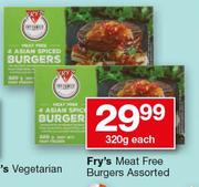 Fry's Meat Free Burgers Assorted-320g Each