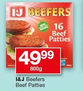 I&J Beefers Beef Patties-800g