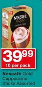Nescafe Gold Cappuccino Sticks Assorted-10 Per Pack