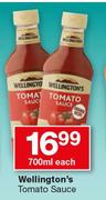 Wellington's Tomato Sauce-700ml Each