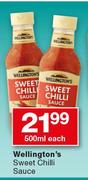 Wellington's Sweet Chilli Sauce-500ml Each