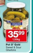 Pot O Gold Sweet & Sour Gherkins-1.55Kg 