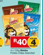 Simba Potato Chips Assorted-4 x 125g
