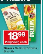 Bakers Salticrax/Provita Biscuits-200g/250g Each