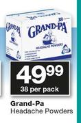 Grand-Pa Headache Powders-38 Per Pack