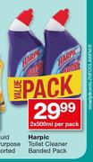 Harpic Toilet Cleaner Banded Pack-2 x 500ml Per Pack