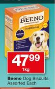 Beeno Dog Biscuits Assorted-1Kg Each