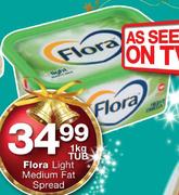 Flora Light Medium Fat Spread-1Kg Tub