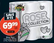 Dinu Rose Collection White 2-Ply Toilet Roll-9 Per Pack