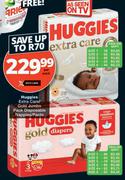 Huggies Extra Care/Gold Jumbo Pack Disposable Nappies/Pants-Per Pack