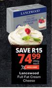 Lancewood Full Fat Cream Cheese-250g Each