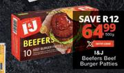 I&J Beefers Beef Burger Patties-500g