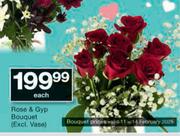 Rose & Gyp Bouquet (Excl. Vase)-Each