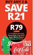 Coca Cola Original/No Sugar/Sprite/Fnta/Stoney Soft Drink-2 x 6 x 300ml Per Pack