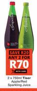 Tiser Apple/Red Sparkling Juice-2 x 750ml