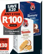 Bakers Rusks-2 x 450g