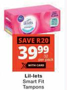 Lil-Lets Smart Fit Tampons-32 Per Pack