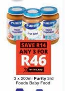 Purity 3rd Foods Baby Food-3 x 200ml