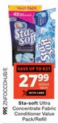 Sta Soft Ultra Concentrate Fabric Conditioner Value Pack/Refill-500ml Each