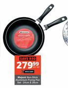 Majore Non Stick Aluminium Frying Pan Set 24cm & 28cm-Per Set