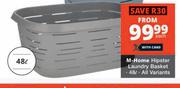 M-Home Hipster 48L Laundry Basket-Each