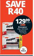 Energizer Max AA/AAA Batteries 12 Pack-Per Pack