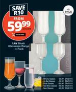 Lav Blush Flute Glasses 4 Pack-Per Pack