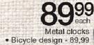 37cm High Metal Clocks(Bicycle Design)