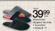 Mute/Hotel Slippers For Men Assorted(Size 6-11)-Per pair