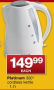 Platinum 1.7L 360 Degree Cordless Kettle