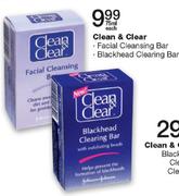 Clean & Clear Facial Cieansing Bar/Blackhead Clearing Bar-75Ml Each