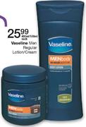 Vaseline Men Regular Lotion/Cream-400/500ml Each