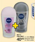 Deodrant Stick For Men/Ladies-2x40ml