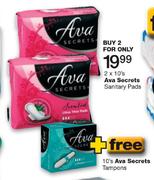 Ava Secrets Sanitary Pads-2x10's