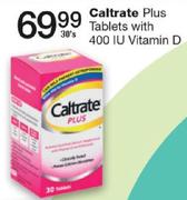 Caltrate Plus Tablets With 400 IU Vitamin D-30's
