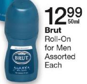 Brut Roll-On For Men Assorted-50ml