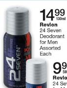 Revlon 24 Seven Deodorant For Men Assorted-130ml