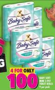Baby Soft Mini 2-Ply Toilet Rolls 4x9-Per Pack