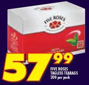 Five Roses Tagless Teabags 200-Per Pack