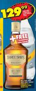 Three Ships 3-Year Old Select Whisky 750ml+Free Schweppes Soda Water 1L