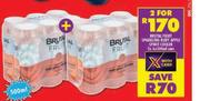 Brutal Fruit Sparkling Ruby Apple Spirit Cooler Cans-For 2 x 6 x 500ml