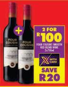 Four Cousins Smooth Red Blend Wine-For 2 x 750ml