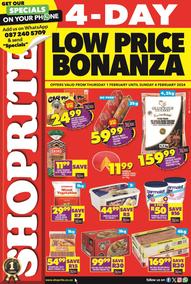 Shoprite KwaZulu-Natal : Low Price Bonanza (1 February - 4 February 2024)