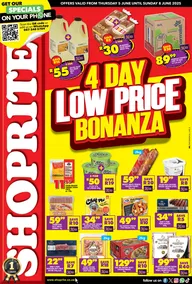 Shoprite KwaZulu-Natal : Low Price Bonanza (05 June - 08 June 2025)
