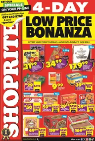 Shoprite KwaZulu-Natal : Low Price Bonanza (6 June - 9 June 2024)