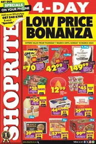 Shoprite Kwa-Zulu Natal : Low Price Bonanza (07 March - 10 March 2024)