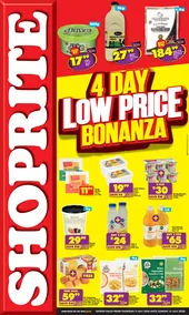Shoprite KwaZulu-Natal : Low Price Bonanza (09 July - 12 July 2026)