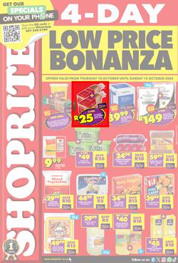 Shoprite KwaZulu-Natal : Low Price Bonanza (10 October - 13 October 2024), page 1