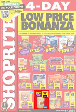 Shoprite KwaZulu-Natal : Low Price Bonanza (10 October - 13 October 2024), page 1