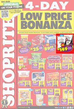 Shoprite KwaZulu-Natal : Low Price Bonanza (10 October - 13 October 2024), page 1